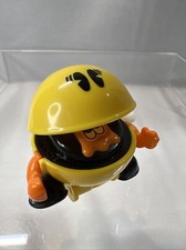 WORKS 1980s TOMY PAC-MAN Wind-Up Walker - Early Video Game Toy GHOST IN MOUTH