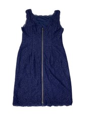 ADRIANNA PAPELL NAVY LACE DRESS SIZE 8 P