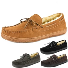 Men's Casual Loafers Slip On Moccasins Toe Slippers Homelike Shoes Size 6.5-15