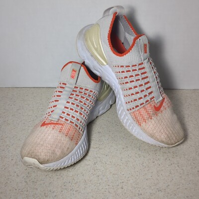 Nike React Phantom Run Shoes Women's Size 7 FK CJ0280-003 White Orange Running