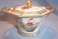 Haviland GANGA Coffee Tea Service Handled Covered SUGAR BOWL w/ LID Coromandel