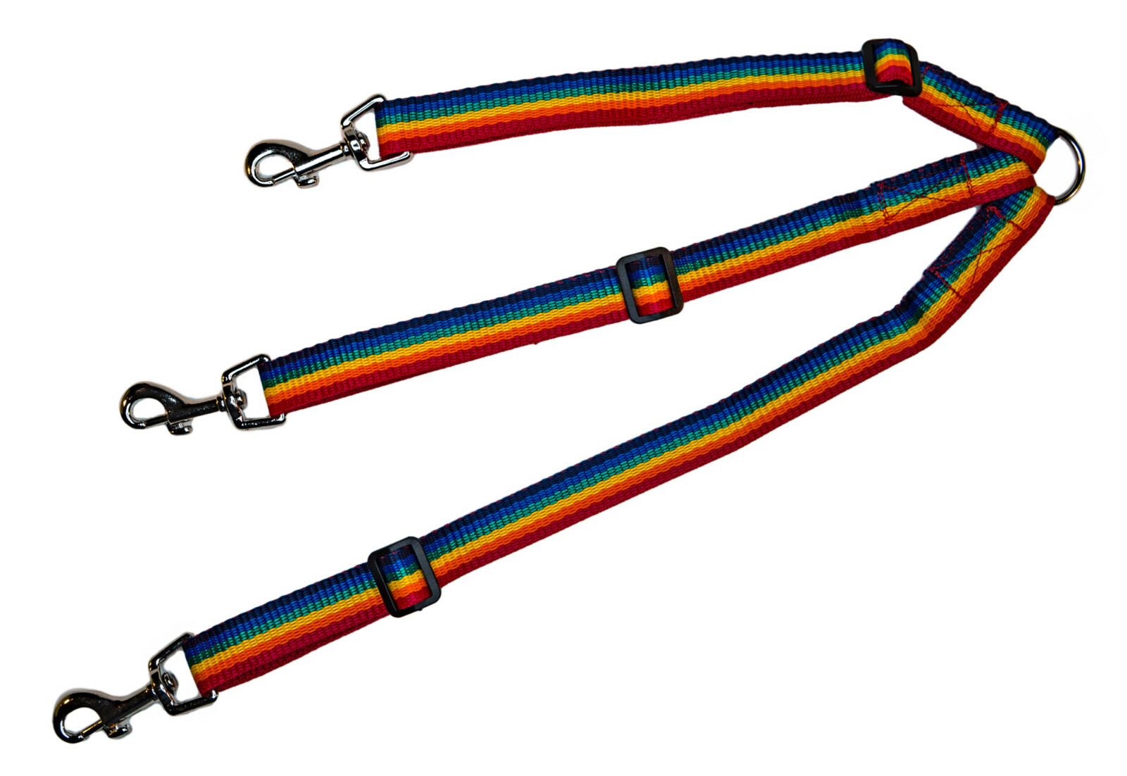 Small 3 Dog Coupler/Splitter, Adjustable, walk 3 dogs on one lead