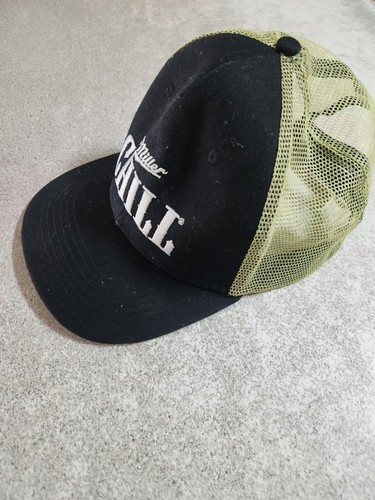 Miller Chill Snap Back Trucker Cap Black Green Adjustable VGC Free Postage - Picture 5 of 7