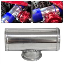 Polished 50mm V Band Bov Flange 2.5 Beaded Pipe Turbo Blow Off Valve Kit
