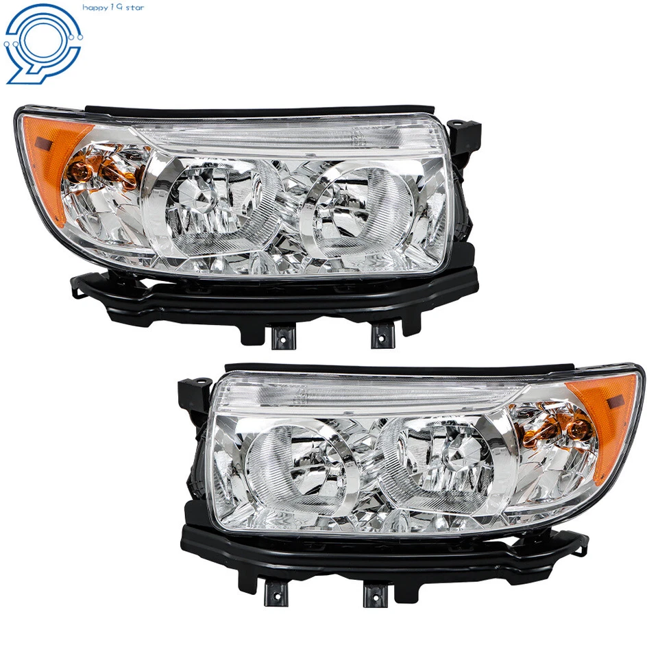 Halogen Headlight Headlamp For Subaru Forester 2006-2008 w/Bulb Left Right Foto 4 de 4