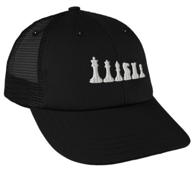 Trucker Hat for Men & Women Chess Set White Cotton Snapback Baseball Cap