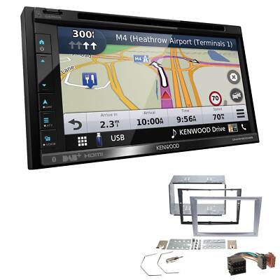 Kenwood Navigation Apple CarPlay CD/DVD für Opel Meriva 2003-2005 matt chrome