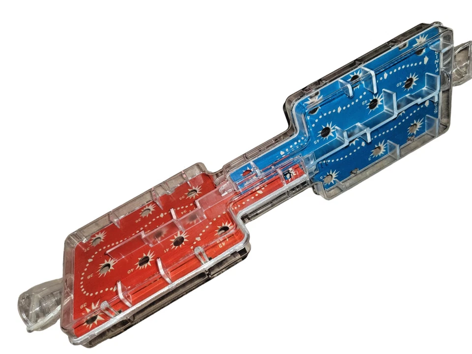 Vintage Milton Bradley TILT-N-ROLL Obstacle Puzzle Game 1964 W/ Box USA Red/Blue - Image 3 of 4