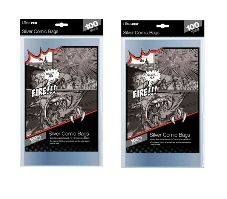POCKET BOOK COMMANDO Size Comic Bags Acid-Free Size1. Crystal Clear
