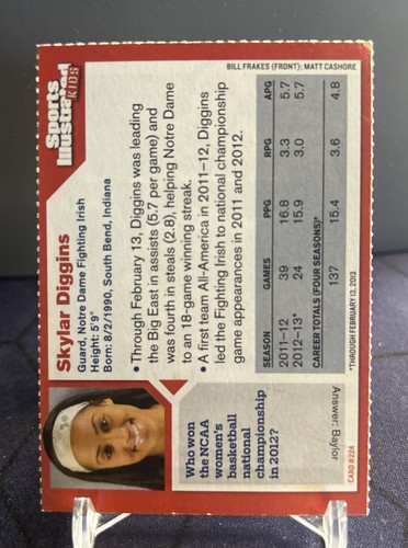Sports Illustrated for Kids Skylar Diggins Notre Dame - Picture 2 of 2