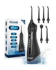 Nicwell Water Dental Flosser Teeth Pick - 4 Modes Dental Oral Irrigator, Port...