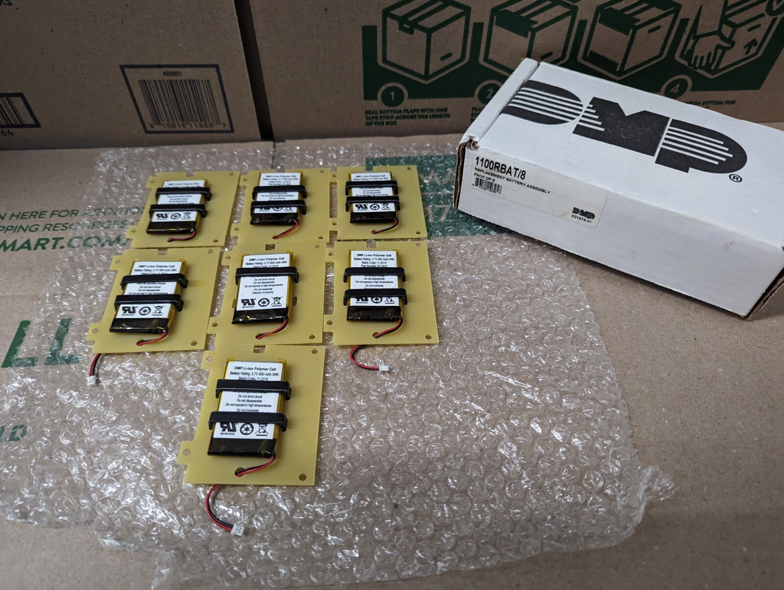 DMP 1100RBAT/8 Replacement Battery Polymer Cells Lot Of 7 eBay