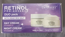 DELFANTI Retinol Pro Advance Dead Sea Salt Vitamin E Duo Pack Day + Night Cream