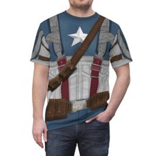 Superhero Lovers Gift Captain America Cosplay Costume Tshirt 3D Printed