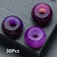 30Pcs 18x12mm Purple Agate Rondelle Large Hole Beads Abacus Bead Jewelry HT654