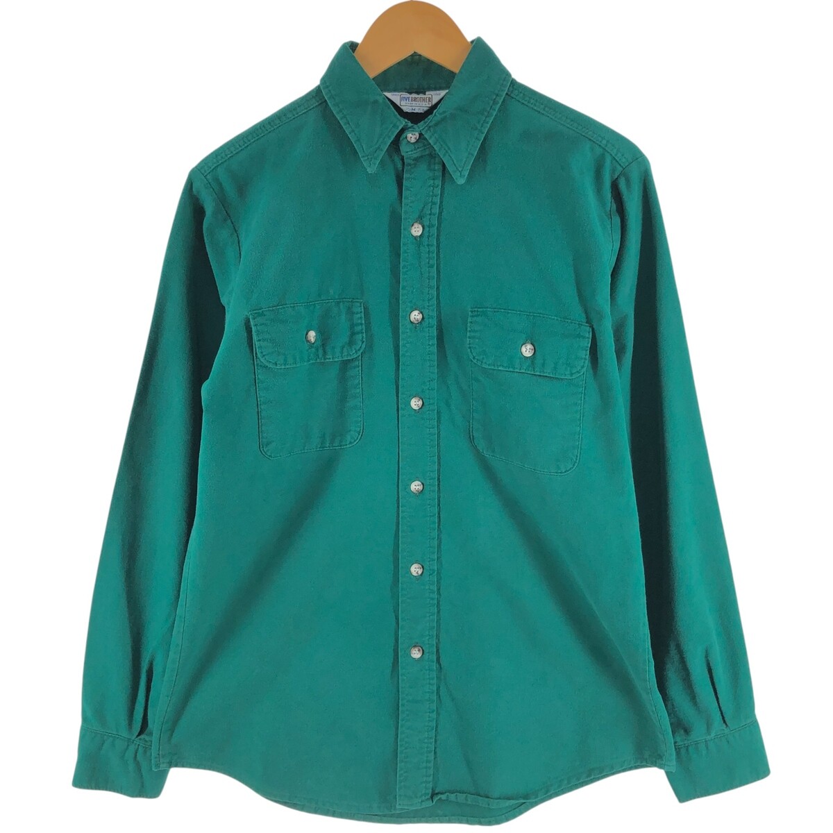 80'S Five Brother Long Sleeve Light Flannel Shirt Made in