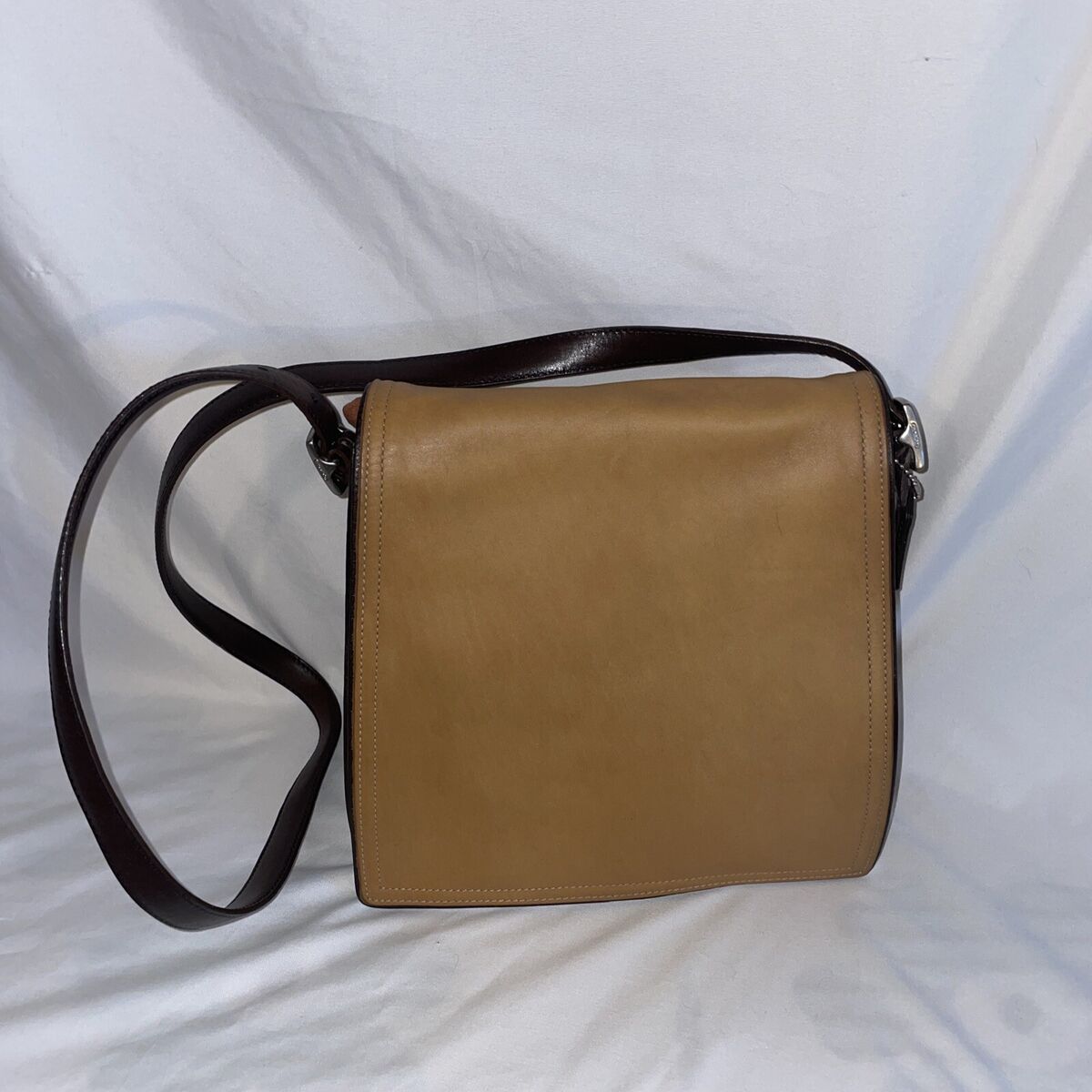Coach Flat Minimalist Magnetic Flap Crossbody Bag Tan Coach Flat Minimalist Magnetic Flap Crossbody Bag Tan