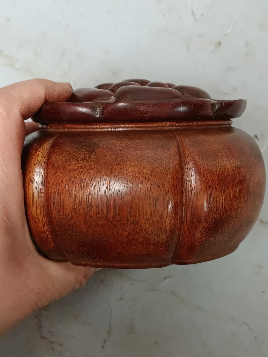 Chinese Natural Rosewood Handmade Exquisite Pumpkin Weiqi
