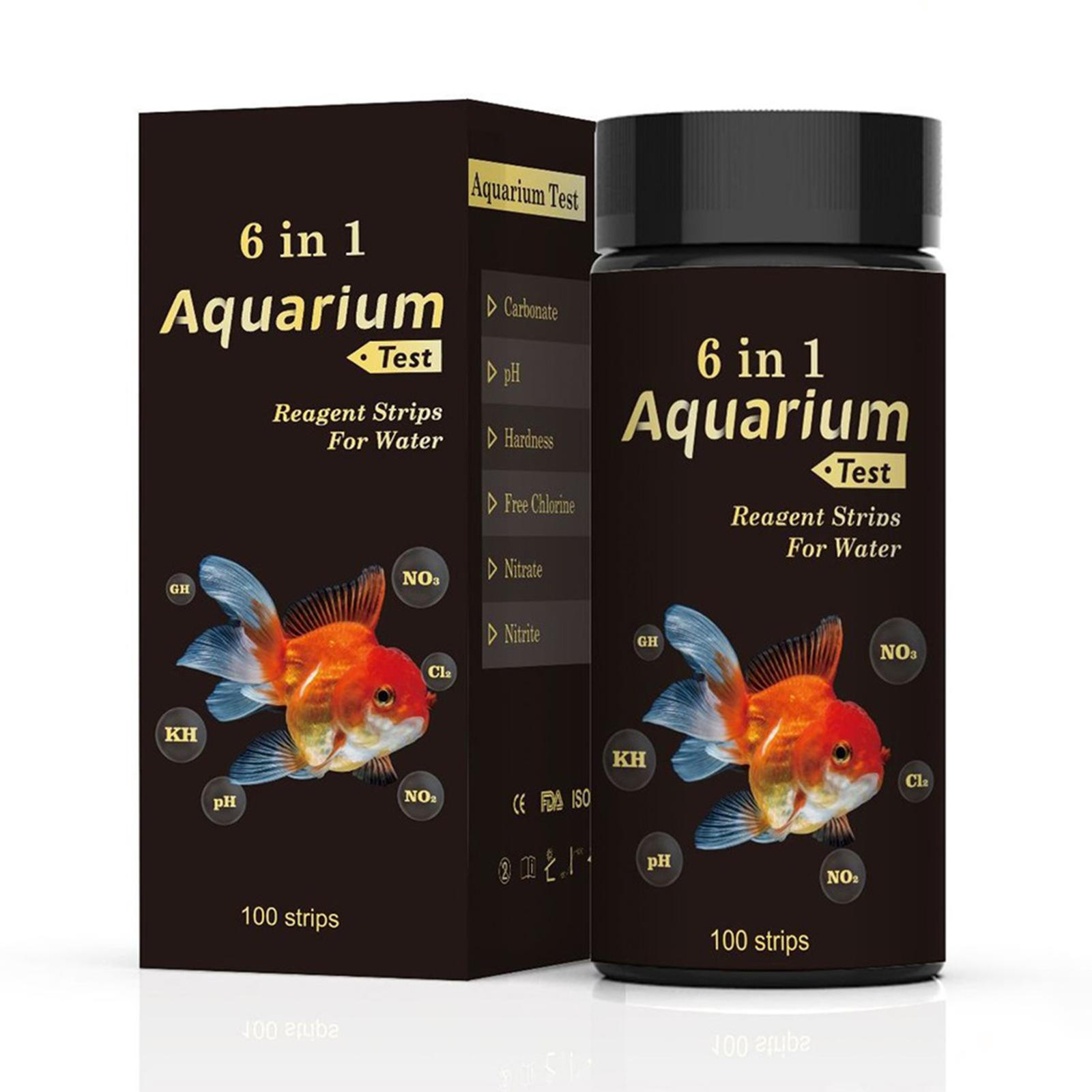 Aquarium Water Test Kit 6 in1 Quick and Accurate Pool Test Strips 50pcs Strips