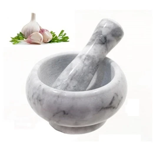 Marble Mortar e Pestle fotografia stock. Immagine di culinario - 162864218