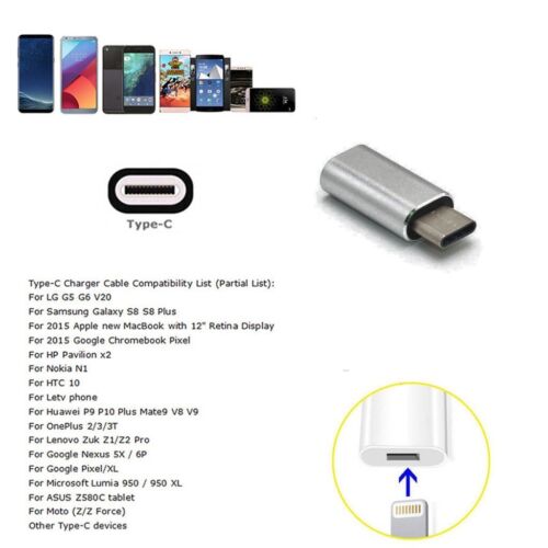 For IPHONE Female to Type-C Male Adapter Charging & Data, 4 pack MIX COLORS - Picture 3 of 7