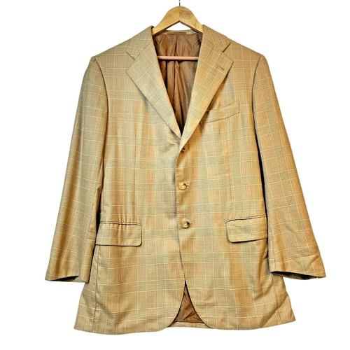 Cesare Attolini 100% Cashmere Men's Blazer Plaid Size 42 for Tincati Luxury