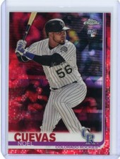 2019 Topps Chrome Sapphire Edition Red Refractor Rookie 417 Noel Cuevas #5/5
