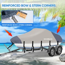 NEVERLAND Pontoon Boat Cover Waterproof 90" Rain Dust Sun Scooter Protector