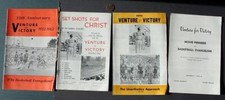 1962 Venture For Victory Basketball Evangelism 4 booklet set College All Stars -