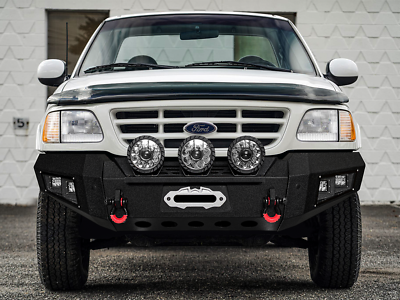 Vijay For 1997-2003 Ford F-150 Black Steel Front/Rear Bumper W