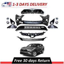 Fits 2020 2021 2022 Toyota Highlander 4-door New Complete Front Bumper Set