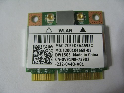 OEM Dell Wireless DW1503 b/g/n WLAN PCIe Half Broadcom BCM94313HMG2L V91N8 USA - 第 1/1 張圖片