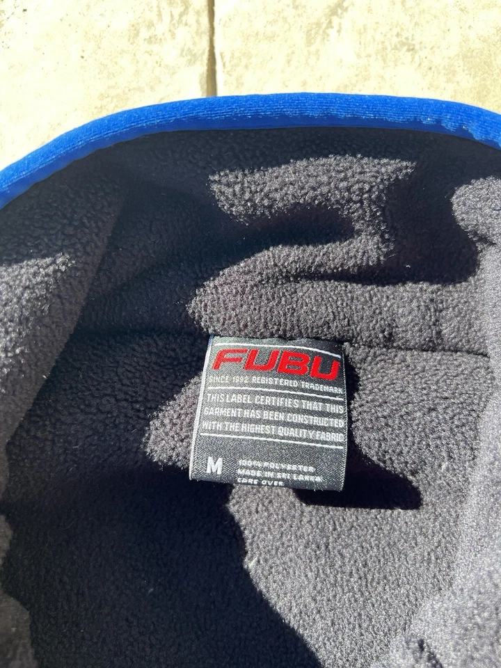 Винтажный FUBU Sports флис полный молнии мужской размер средний подходит как XL 1990-х Y2K - Изображение 4 из 4