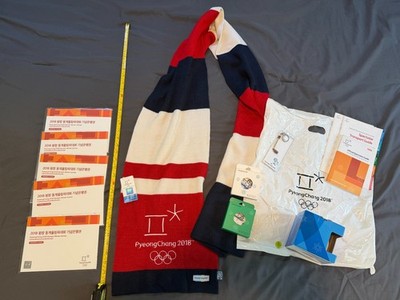 2018 Winter Olympics Collector's Set - Includes Scarf, Coffee Mug, Magnets, Note