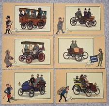 HERGE TINTIN 6 Chromos Voir et Savoir Automobile Album 1 Série 6