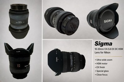 Sigma 10-20mm D 1:4-5.6 EX DC HSM Lens for Nikon *READ*