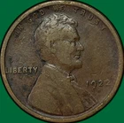 1922-D Lincoln Wheat Cent Fine F Coin, Minor Corrosion #34854