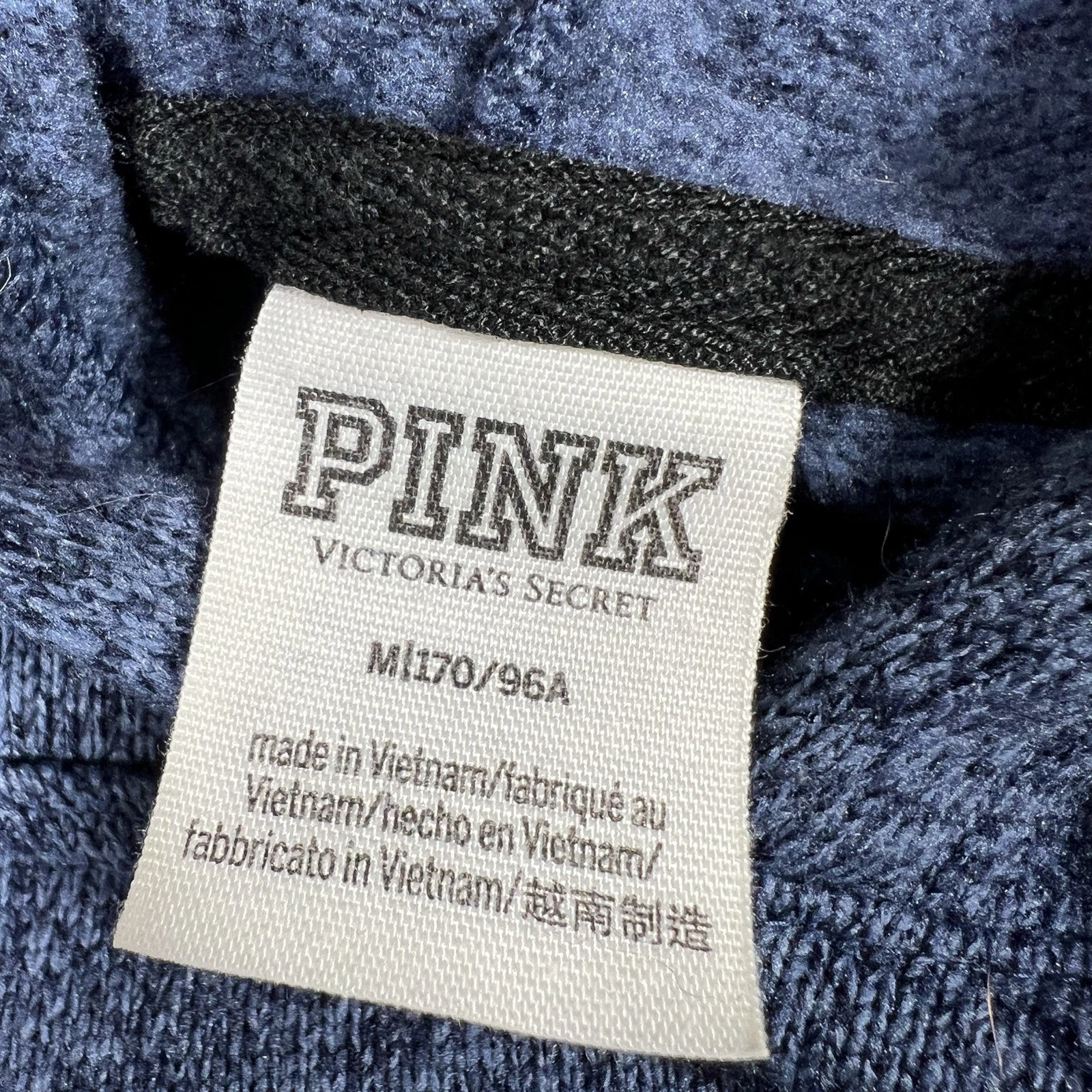 UNDERCOVER Felpa con cappuccio ROSA Victoria's Secret maglia cropped blu taglia media ricamo