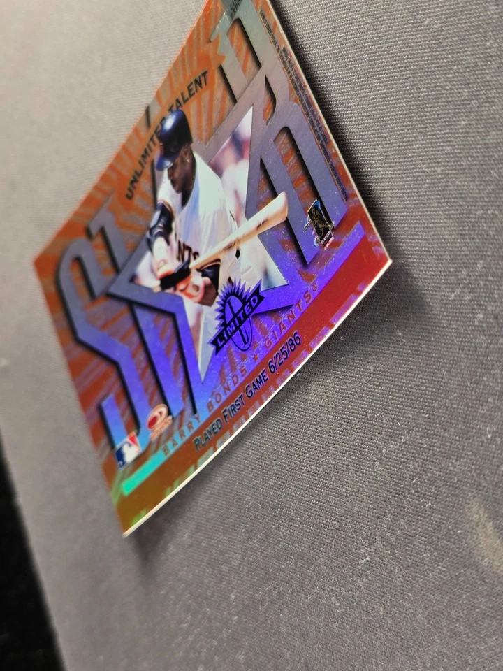 Donruss Limited Exposure #6 1997 Barry Bonds Vladimir Guerrero Unlimited Foto 3 de 4