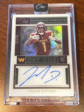 2022 Panini One Jahan Dotson Day One Rookie RC Auto /75 Sealed #108 Eagles