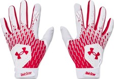 X Large Heatgear Red White Sport Activity Gloves With Durability And Grip