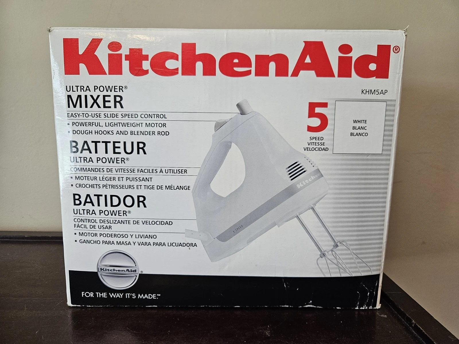Kitchen Aid Ultra Power 5 Speed Hand Mixer White KHM5AP
Opens in a new window or tab