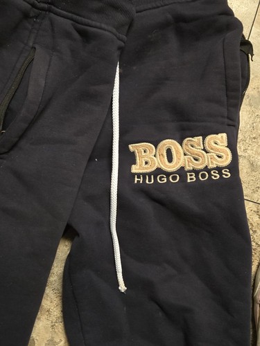 HUGO BOSS MEN'S NAVY BLUE JOGGERS TRACK PANTS XL - Picture 3 of 8
