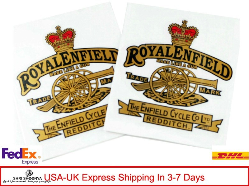 For Royal Enfield Made Like Gun Crown Cannon Battery Box Sticker x units