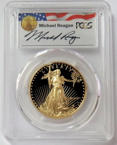 1990 W GOLD REAGAN LEGACY $50 AMERICAN EAGLE 1oz PCGS PR 70 DCAM