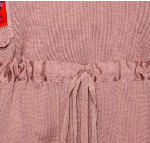 Roberto Cavalli Pale Pink Knit & Printed Silk Waist Tie Detail IT 46/EU 42/UK14 - Picture 5 of 6