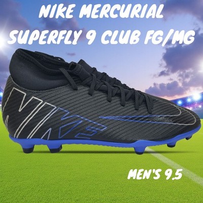 Nike Mercurial Superfly 9 Club Fg/Mg Black-Hyp Royal Sz 9.5 [DJ5961-040] NEW