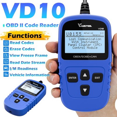 2026 VDIAGTOOL VD10 OBD2 Scanner Fault Code Reader Live Data Diagnostic Tool I/M