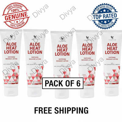 6er-Set Forever Living Aloe Heat Lotion je 4 flüssige Unzen (118 ml)