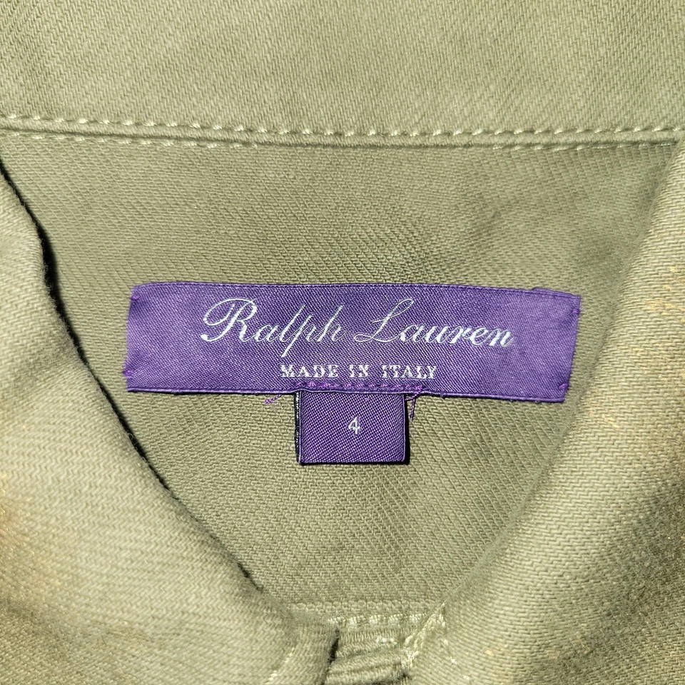 Chaqueta de mezclilla Ralph Lauren etiqueta púrpura para mujer XS 4 Bacall adornada hecha en Italia Foto 3 de 4